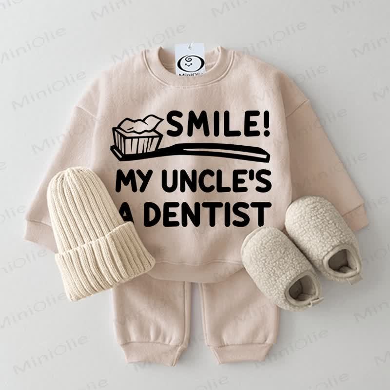 SMILE! MY UNCLE'S A DENTISTベビー用ベージュ2点セット - ベージュ - 2～3歳 - image 1