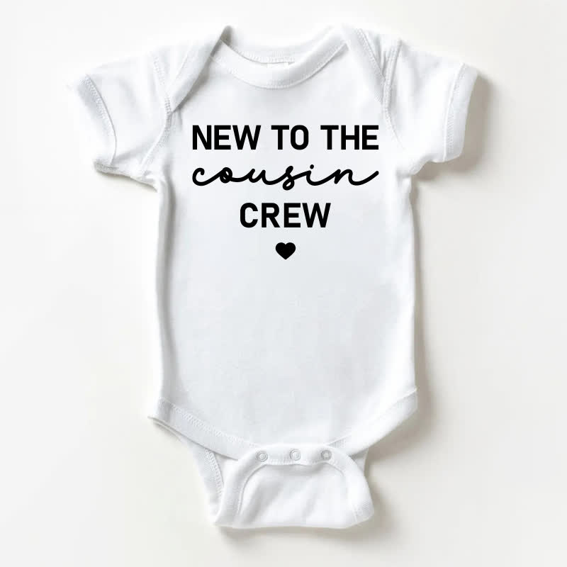 NEW TO THE COUSIN CREW！ベビー用ホワイトボディスーツ - 白 - 18～24ヶ月 - image 1