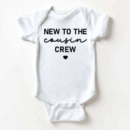 NEW TO THE COUSIN CREW！ベビー用ホワイトボディスーツ - 白 - 18～24ヶ月 - image 1