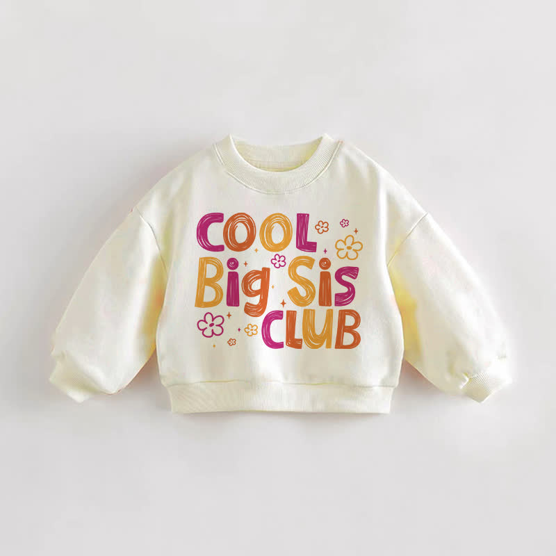 COOL BIG SIS CLUB幼児用スウェットシャツ - クリーム - 3～5歳 - image 1