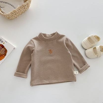 ベビー・幼児用刺繍入りトップス - コーヒーストライプ - 4～5歳 - image 9