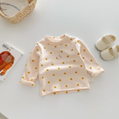 ベビー・幼児用刺繍入りトップス - ベージュドット - 4～5歳 - image 10