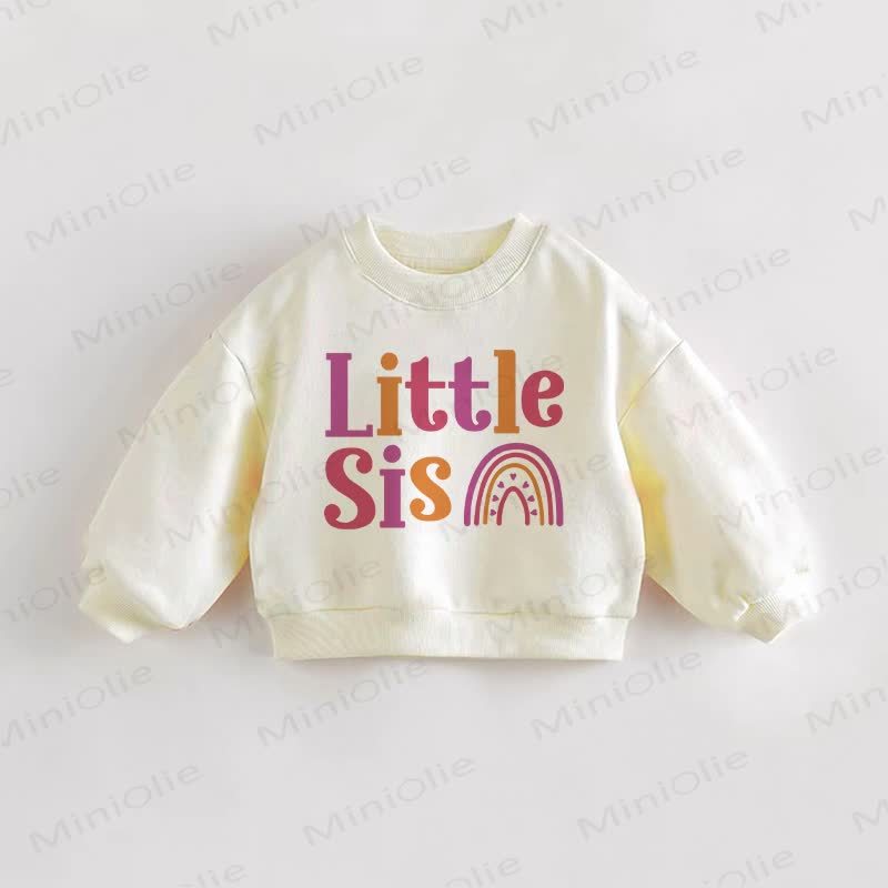LITTLE SISベビー幼児用クリームスウェットシャツ - クリーム - 3～5歳 - image 1