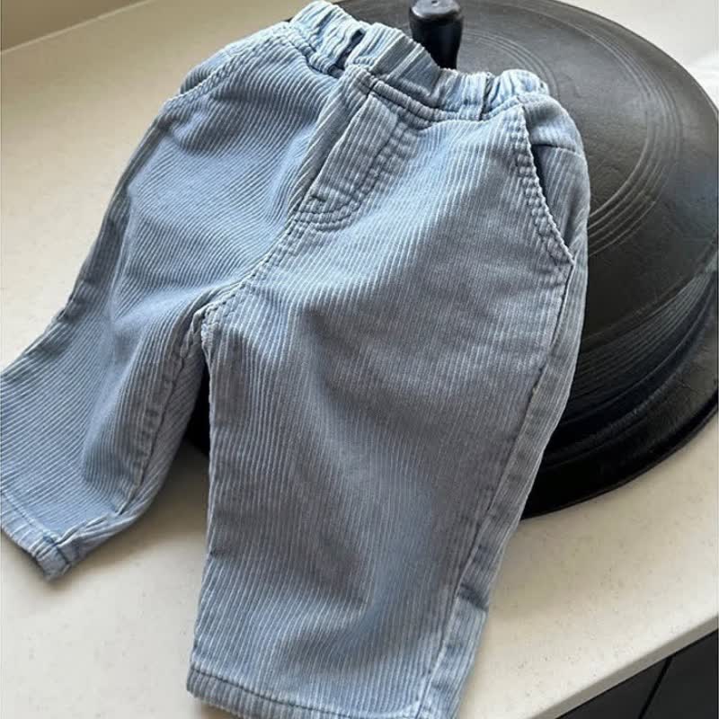 ベビー・幼児男の子用無地コーデュロイパンツ - 青 - 3～4歳 - image 2