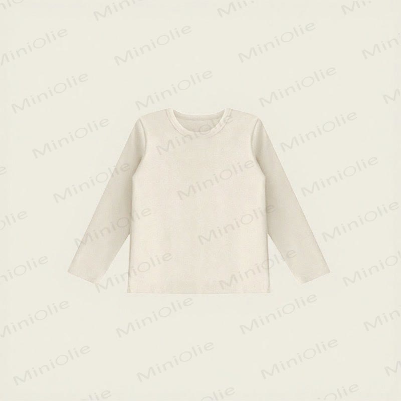 幼児用コットン無地長袖トップス - クリーム - 12～13歳 - image 11