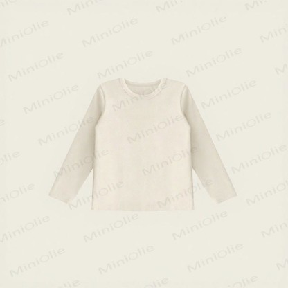 幼児用コットン無地長袖トップス - クリーム - 12～13歳 - image 11