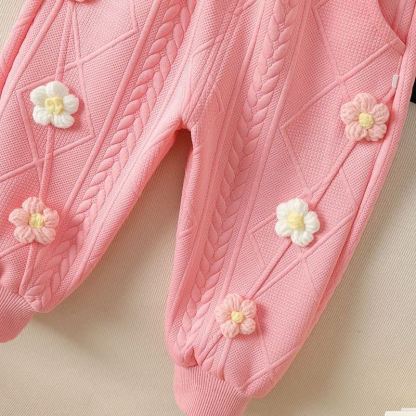 ベビー・幼児用女の子向け花柄ニットトップス＆パンツ2点セット - image 6
