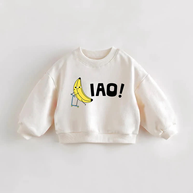 CIAO!ベビー幼児用バナナ柄スウェットシャツ - クリーム - 3～5歳 - image 1