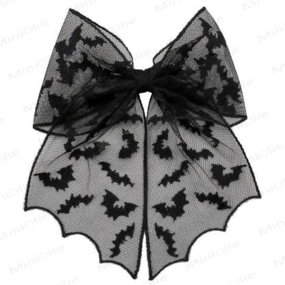 ベビー用ハロウィンメッシュヘアクリップ1PC - ブラックバット - image 7