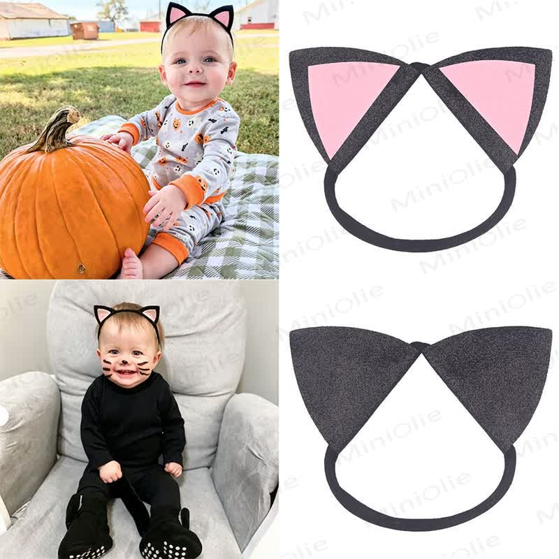 ベビー用ハロウィン猫ヘッドバンド - image 1