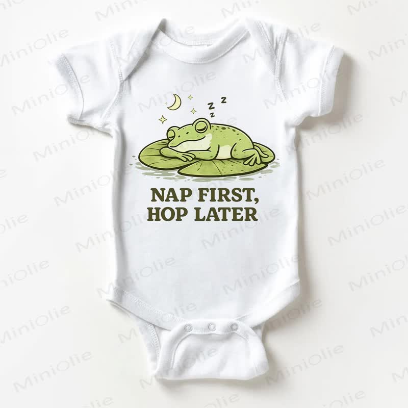 NAP FIRST, HOP LATERホワイトボディスーツ - 白 - 18～24ヶ月 - image 1