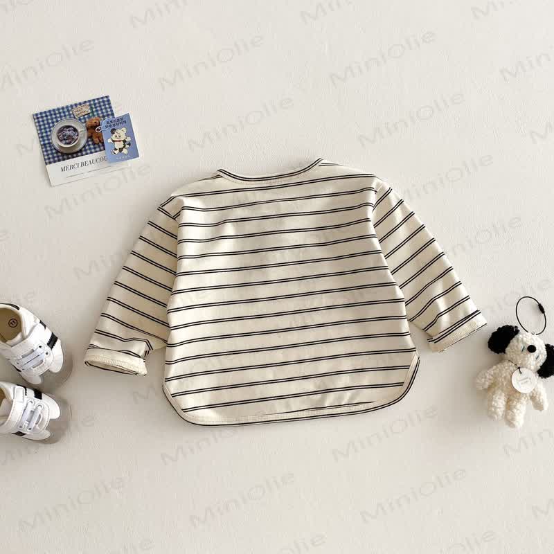 ベビー・幼児用ストライプヘンリーTシャツ - image 2