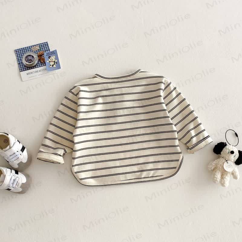 ベビー・幼児用ストライプヘンリーTシャツ - image 2