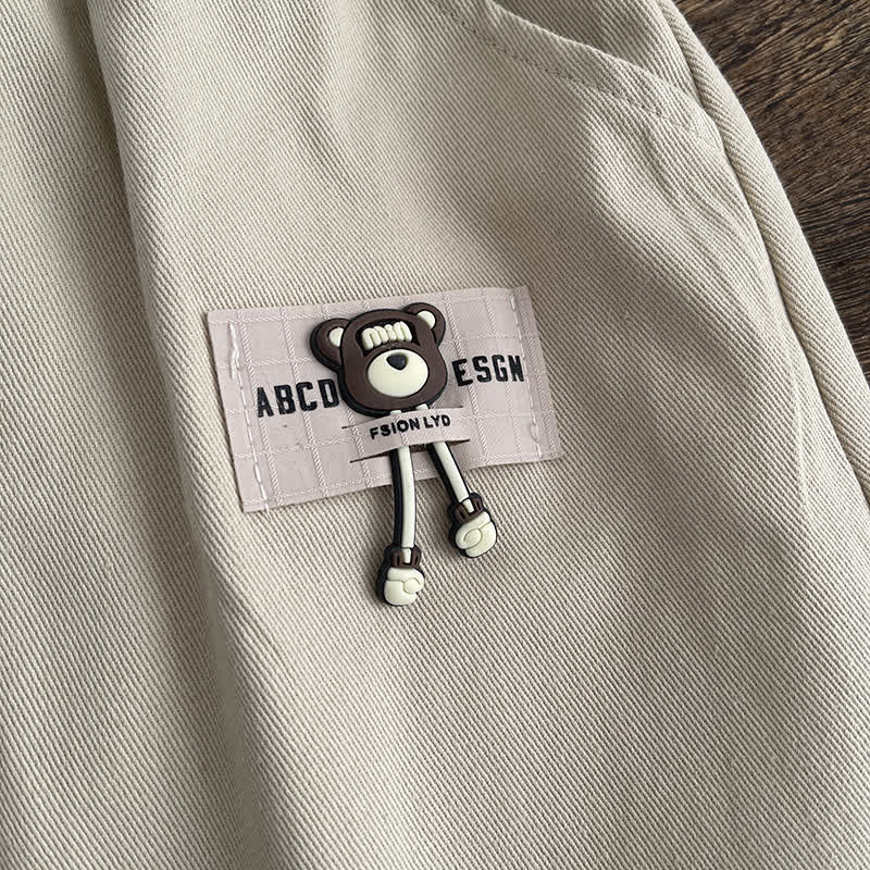 幼児用ベビーベアパッチ付き襟付きジャケット＆パンツ3点セット - image 14
