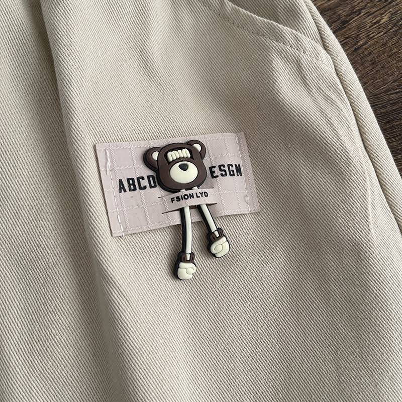 幼児用ベビーベアパッチ付き襟付きジャケット＆パンツ3点セット - image 14