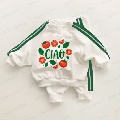 CIAOベビー幼児用グリーンストライプ2点セット - ホワイト＆グリーン - 3～5歳 - image 1