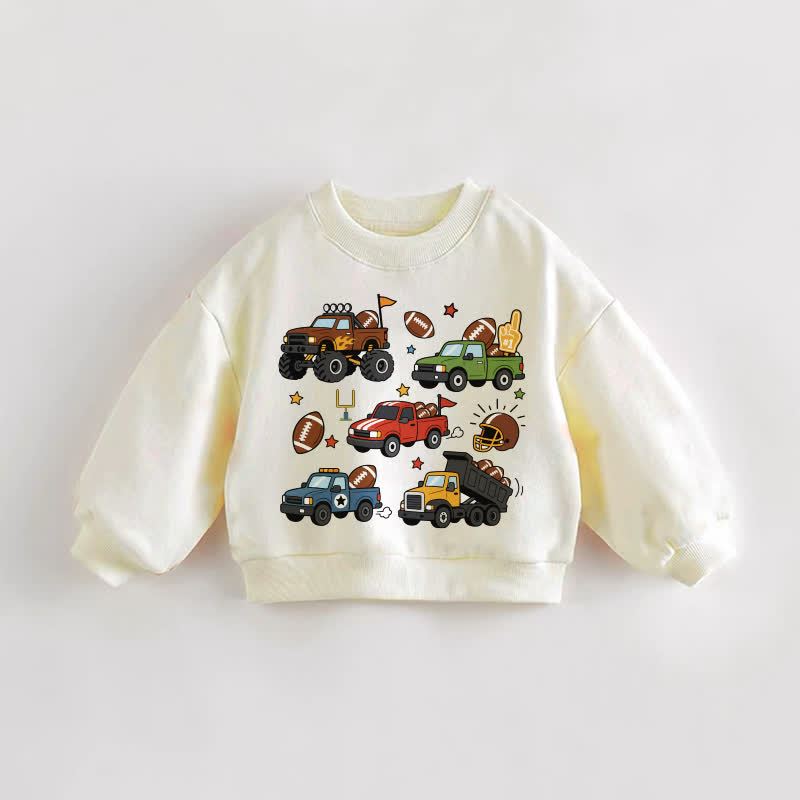 ベビー幼児用トラック柄ラグビーシャツ（クリーム色） - クリーム - 3～5歳 - image 1