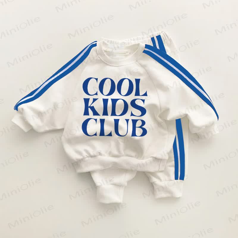 COOL KIDS CLUBベビーブルーストライプ 2点セット - ホワイト＆ブルー - 3～5歳 - image 1