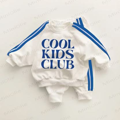 COOL KIDS CLUBベビーブルーストライプ 2点セット - ホワイト＆ブルー - 3～5歳 - image 1