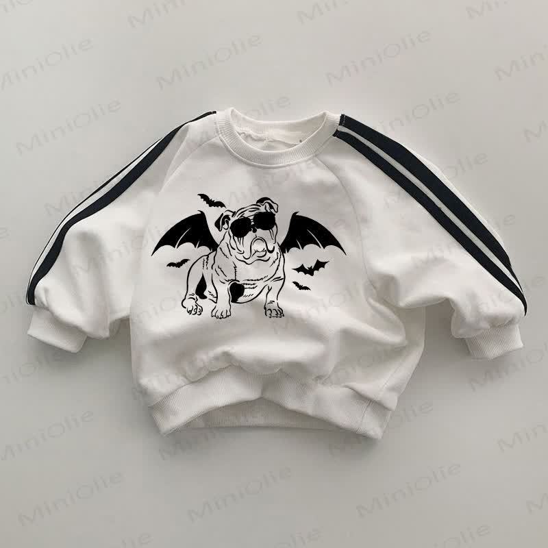 赤ちゃん用ハロウィン犬柄ホワイトスウェットシャツ - 白 - 2～3歳 - image 1
