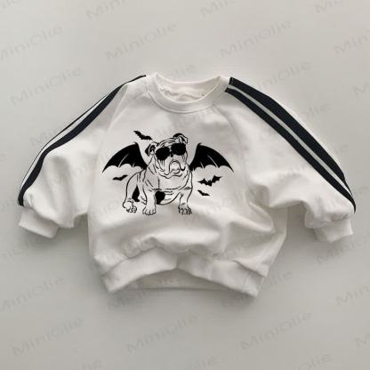 赤ちゃん用ハロウィン犬柄ホワイトスウェットシャツ - 白 - 2～3歳 - image 1