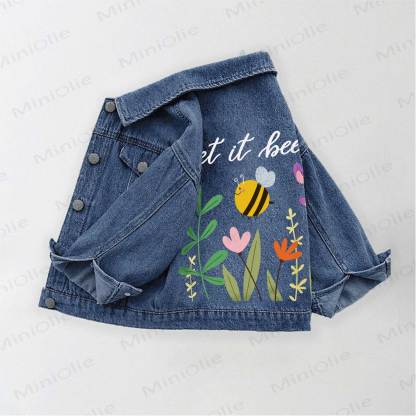 LET IT BEE幼児用デニムジャケット - 青 - 10-11歳 - image 1