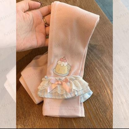 ベビー・幼児用女の子向けスウィートリブ編みレギンス - ピンク - 4～5歳 - image 2