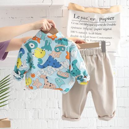 HAPPY幼児用恐竜柄シャツ＆パンツ 2点セット - image 4