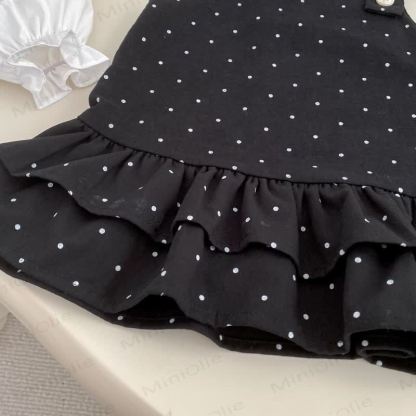 ベビー用水玉模様のジャンパーDressとレースブラウス - image 7