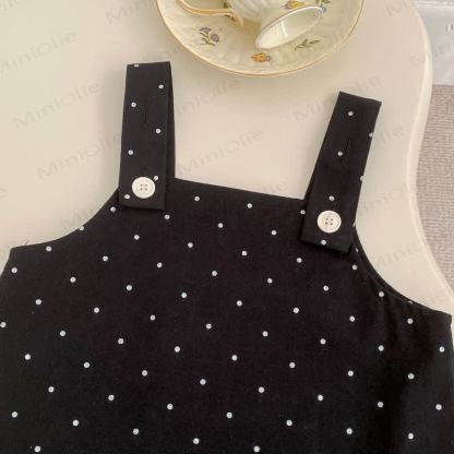ベビー用水玉模様のジャンパーDressとレースブラウス - image 6