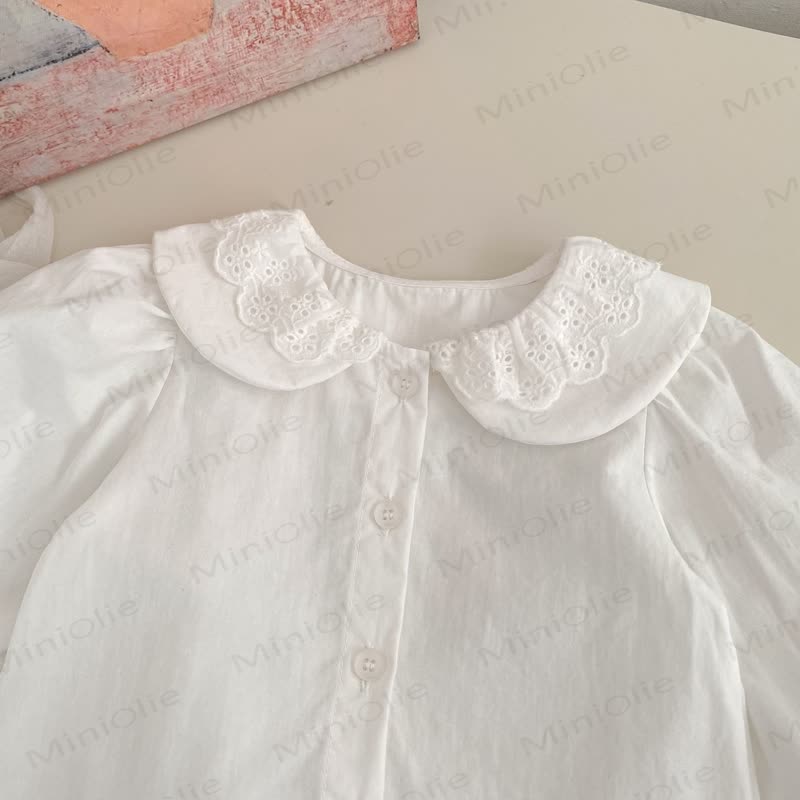 ベビー用水玉模様のジャンパーDressとレースブラウス - image 9