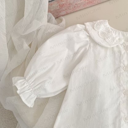 ベビー用水玉模様のジャンパーDressとレースブラウス - image 10