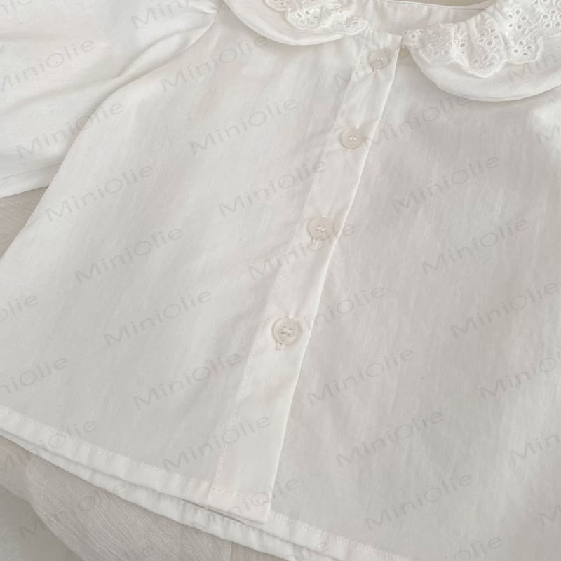 ベビー用水玉模様のジャンパーDressとレースブラウス - image 12