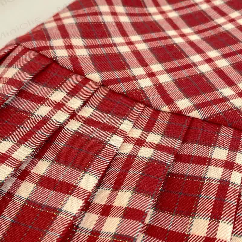 ベビーチェリーカラーの赤チェック柄Dressセット - image 14