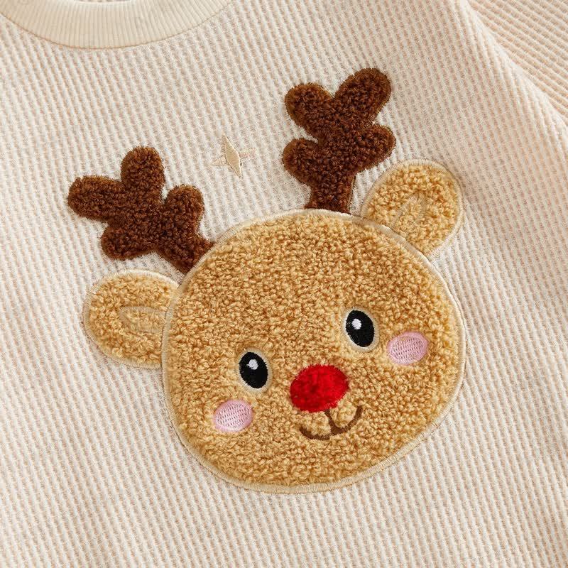 ベビー用トナカイ柄ワッフルボディスーツ - image 5