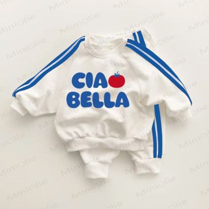 CIAO BELLAベビーブルーストライプ 2点セット - ホワイト＆ブルー - 3～5歳 - image 1