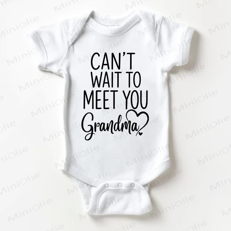 CAN'T WAIT TO MEET YOU GRANDMAホワイトボディスーツ - 白 - 18～24ヶ月 - image 1