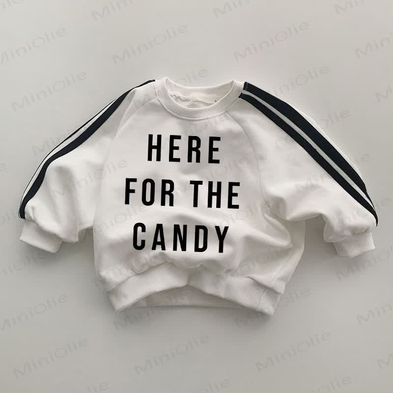 HERE FOR THE CANDYベビーホワイトスウェットシャツ - 白 - 2～3歳 - image 1