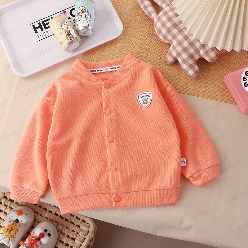 幼児用スナップボタン付きカーディガンアウター - オレンジ - 6～7歳 - image 6