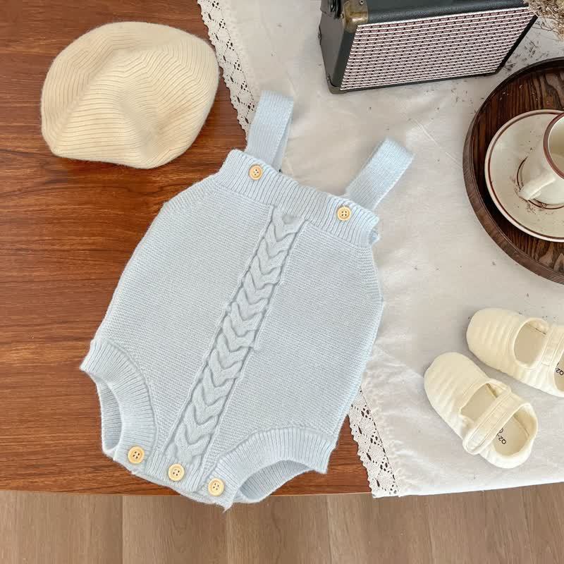 ベビー・幼児用ケーブルニットカーディガンまたはボディスーツ - ブルーのボディスーツ - 2～3歳 - image 4