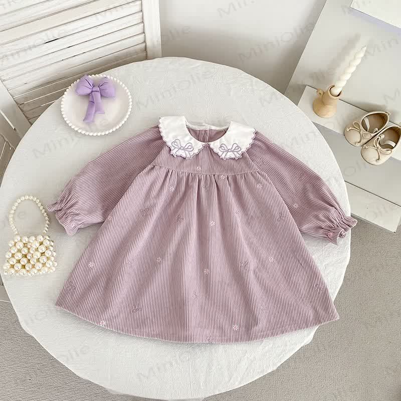 ベビーガール用コーデュロイ ピーターパンカラーDressとボディスーツ - image 4