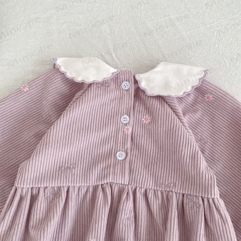 ベビーガール用コーデュロイ ピーターパンカラーDressとボディスーツ - image 8