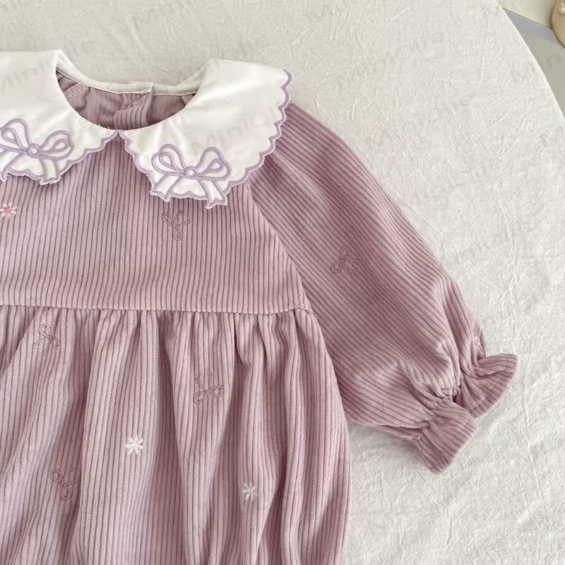 ベビーガール用コーデュロイ ピーターパンカラーDressとボディスーツ - image 9