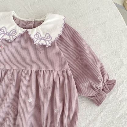 ベビーガール用コーデュロイ ピーターパンカラーDressとボディスーツ - image 9