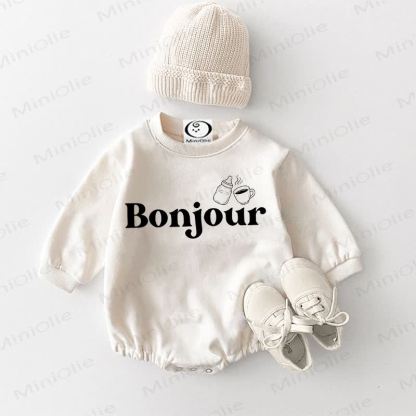 BONJOURベビー ホワイト ボディスーツ - 白 - 18～24ヶ月 - image 1