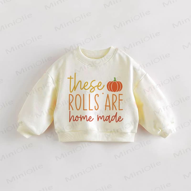 THESE ROLLS' ARE HOMEMADE幼児用スウェットシャツ - クリーム - 3～5歳 - image 1
