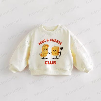MAC & CHEESE CLUB幼児用スウェットシャツ - クリーム - 3～5歳 - image 1