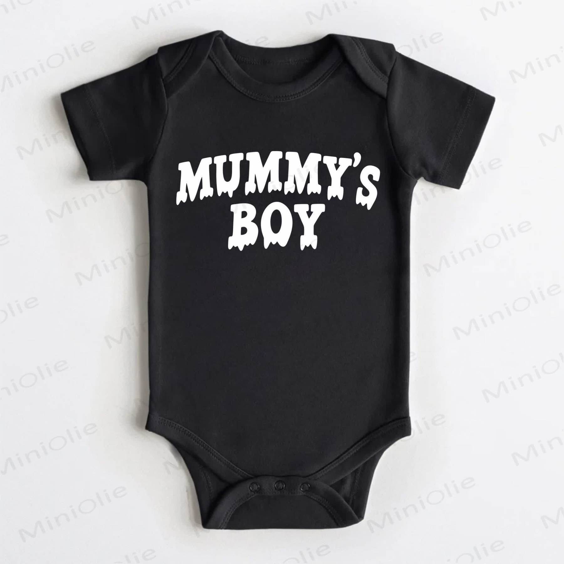 MUMMY'S BOYベビー用ブラックボディスーツ - 黒 - 18～24ヶ月 - image 1