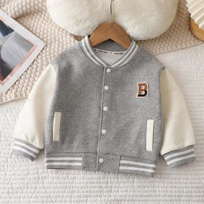幼児用コントラストスリーブジャケット - グレー - 12～13歳 - image 6
