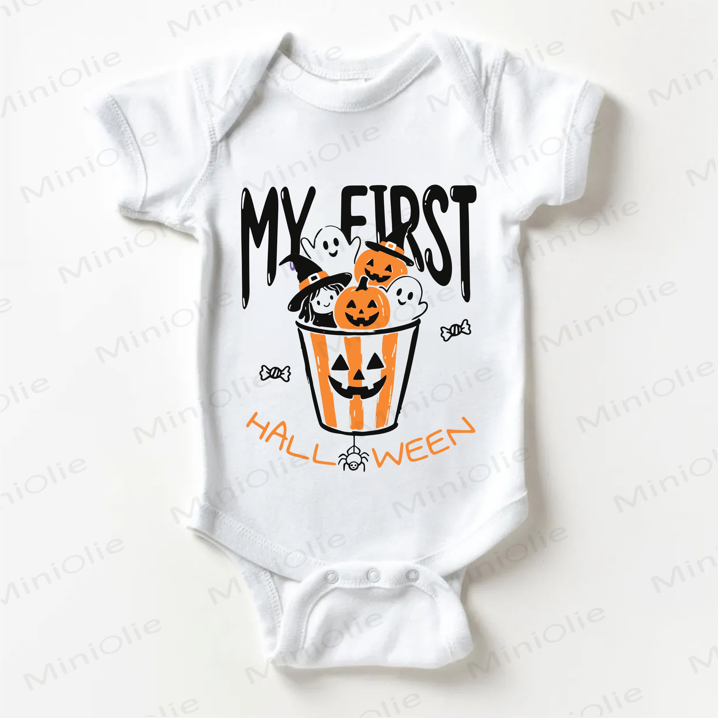 MY FIRST HALLOWEEN　ベビーゴースト ホワイトボディスーツ - 白 - 18～24ヶ月 - image 1